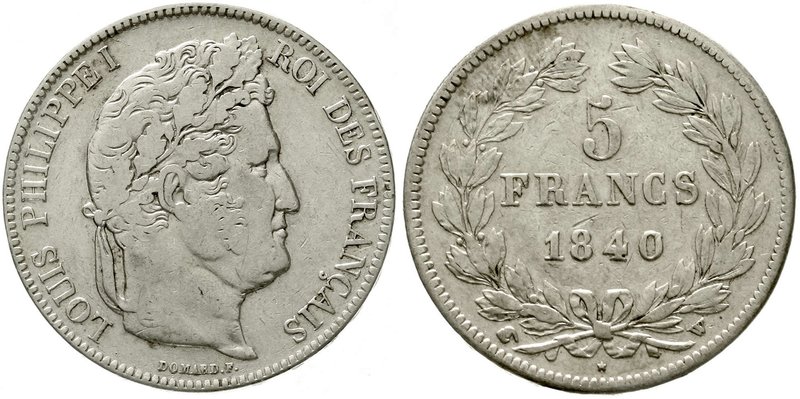 Ausländische Münzen und Medaillen
Frankreich
Louis Philippe I., 1830-1848
5 F...