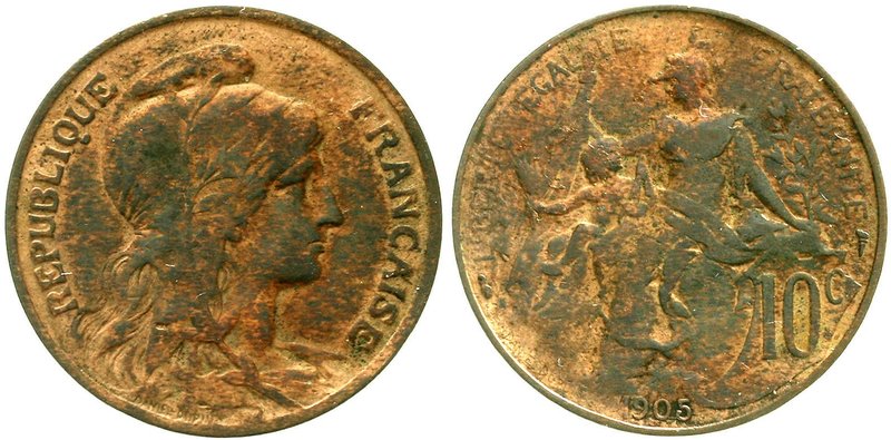 Ausländische Münzen und Medaillen
Frankreich
Dritte Republik, 1870-1940
10 Ce...