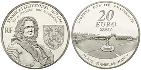 Ausländische Münzen und Medaillen
Frankreich
Fünfte Republik, seit 1958
20 Euro (5 Unzen Silber) 2007. Stanislaw I. Leszynski. In Originalschatulle...