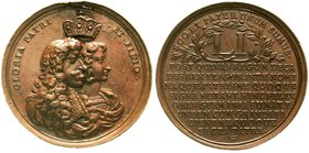 Römisch Deutsches Reich
Haus Habsburg
Josef I., 1705-1711
Bronzemedaille 1690 a.s. Krönung zum römischen König in Augsburg. Stempel von Johann Färb...