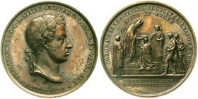 Römisch Deutsches Reich
Haus Habsburg
Ferdinand I., 1835-1848
Bronzemedaille 1838 v. L. Manfredini. Kopf/Krönungsszene. 52 mm, 61,8 g.
vorzüglich,...