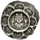 Altdeutsche Münzen und Medaillen
Augsburg-Bistum
Hartwig II. von Hirnheim, 1202-1208
Brakteat o.J. Büste v.v. mit Mithra Bicornis, beide Hände erho...