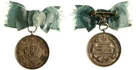 Altdeutsche Münzen und Medaillen
Baden
Medaillen
Silberne Verdienstmedaille an Bandschleife o.J. Bund deutscher Gastwirte. 33 mm, 20,2 g.
vorzügli...