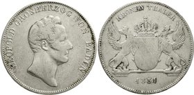 Altdeutsche Münzen und Medaillen
Baden-Durlach
Leopold, 1830-1852
Kronentaler 1831. sehr schön, kl. Kratzer