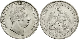 Altdeutsche Münzen und Medaillen
Baden-Durlach
Leopold, 1830-1852
Ausbeutegulden 1852 Segen des Badischen Bergbaus.
vorzüglich/Stempelglanz, leich...
