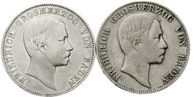 Altdeutsche Münzen und Medaillen
Baden-Durlach
Friedrich I., 1852-1907
2 X Vereinstaler: 1859 und 1861. beide fast sehr schön, winz. Randfehler bzw...