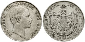 Altdeutsche Münzen und Medaillen
Baden-Durlach
Friedrich I., 1852-1907
Vereinstaler 1864. sehr schön