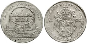 Altdeutsche Münzen und Medaillen
Bamberg
Bistum, Christoph Franz von Buseck, 1795-1802
Reichstaler 1800, Stadtansicht.
sehr schön/vorzüglich, kl. ...