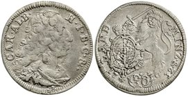 Altdeutsche Münzen und Medaillen
Bayern
Karl Albrecht, 1726-1745
30 Kreuzer (1/2 Gulden) 1732. sehr schön