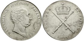 Altdeutsche Münzen und Medaillen
Bayern
Maximilian IV. (I.) Joseph, 1799-1806-1825
Kronentaler 1815. sehr schön/vorzüglich, Kratzer