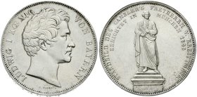 Altdeutsche Münzen und Medaillen
Bayern
Ludwig I., 1825-1848
Geschichtsdoppeltaler 1845. Standbild des Canzlers Freyherrn v. Kreittmayr. Randschrif...