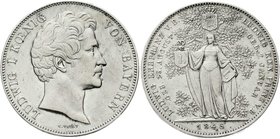 Altdeutsche Münzen und Medaillen
Bayern
Ludwig I., 1825-1848
Geschichtsdoppeltaler 1845, Ludwig Erbprinz v. B./geb. 25. August-Ludwig Koen. Prinz v...