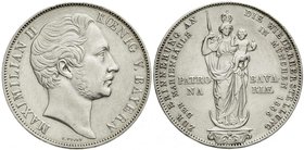 Altdeutsche Münzen und Medaillen
Bayern
Maximilian II. Joseph, 1848-1864
Doppelgulden 1855. Mariensäule.
vorzüglich, min. Randfehler und etwas ber...