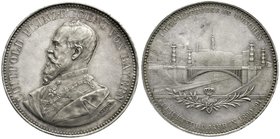 Altdeutsche Münzen und Medaillen
Bayern
Prinzregent Luitpold, 1886-1912
Silbermedaille v. A. Boersch 1891 auf den Bau der Luitpoldbrücke in München...