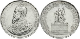 Altdeutsche Münzen und Medaillen
Bayern
Prinzregent Luitpold, 1886-1912
Doppeltalerförmige Silbermedaille v. A. Boersch 1892. Auf das Armeedenkmal ...