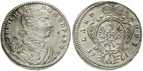 Altdeutsche Münzen und Medaillen
Brandenburg-Ansbach
Karl Wilhelm Friedrich, 1729-1757
6 Kreuzer 1751. fast Stempelglanz, Prachtexemplar