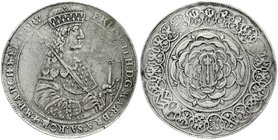 Altdeutsche Münzen und Medaillen
Brandenburg-Preußen
Friedrich Wilhelm, 1640-1688
Breiter doppelter Reichstaler o.J. (1641/1643), Königsberg. 55,03...