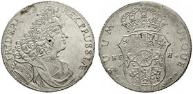 Altdeutsche Münzen und Medaillen
Brandenburg-Preußen
Friedrich I., 1701-1713
2/3 Taler 1707 HFH, Magdeburg. Winz. Schrötlingsfehler und leichte Prä...