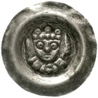 Altdeutsche Münzen und Medaillen
Schongau
Ludwig II., 1268-1294
Brakteat 1270/1280. Gekrönter Kopf mit Schwert u. Palmenzweig.
sehr schön/vorzügli...