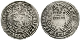 Altdeutsche Münzen und Medaillen
Ulm
Stadt
Plappart 1503. Gemeinschaftsprägung der Städte Ulm und Überlingen.
sehr schön