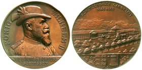 Altdeutsche Münzen und Medaillen
Württemberg
Wilhelm II., 1891-1918
Bronzemedaille 1909 von Mayer & Wilhelm. Jubiläumsschießen 60 Jahre Schützengil...