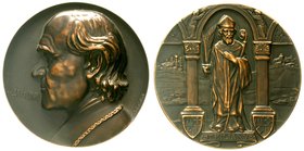 Altdeutsche Münzen und Medaillen
Würzburg-Bistum
Ferdinand von Schloer, 1898-1920
Bronzemedaille o.J.(1907) von Poellath. Brb. l./Hl. Kilian zwisch...