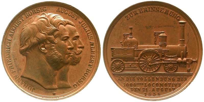 Medaillen
Eisenbahn
Bronzemedaille 1858 v. Kullrich, zur Erinnerung a.d. Ferti...