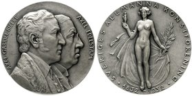 Medaillen
Erotik
Schweden
Silbermedaille 1932 auf Axel Gabriel Bielke u. Axel Edelstam, 56 mm, 81,2 g.
vorzüglich
