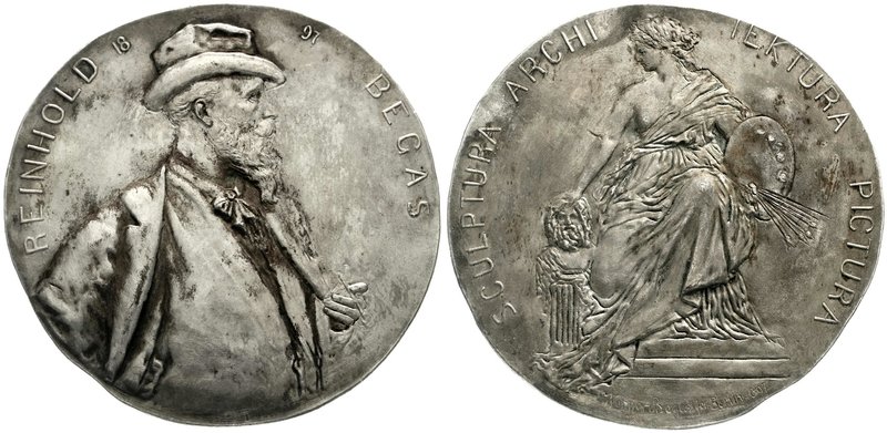 Medaillen
Kunst und Musik
Bildhauer und Maler
Silberne Gussmedaille 1897 von ...