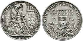Medaillen
Münchner Medailleure, Karl Goetz
Silbermedaille 1930 Vogelweide/Wartburg Maientage. 36 mm, 19,87 g.
vorzüglich