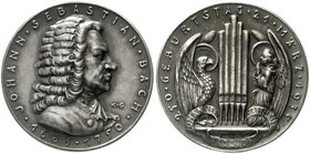 Medaillen
Münchner Medailleure, Karl Goetz
Silbermedaille 1935, auf den 250. Geburtstag v. Johann Sebastian Bach. 36 mm, 19,15 g.
vorzüglich, matti...