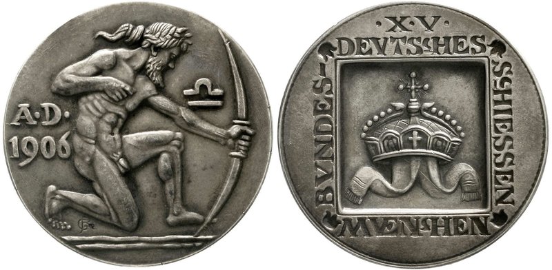 Medaillen
Schützenmedaillen, München
Silbermedaille 1906 a.d. XV. Deutsches Bu...