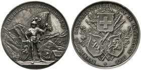 Medaillen
Schützenmedaillen, Schweiz, Bern
Silbermedaille 1888 a.d. Kantonal Schützenfest in Interlaken. 45 mm, 36,65 g.
vorzüglich, Randfehler, kl...