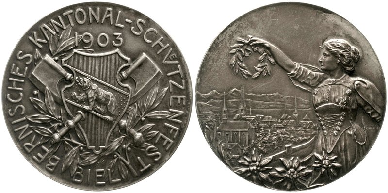 Medaillen
Schützenmedaillen, Schweiz, Bern
Silbermedaille 1903 a.d. Kantonal-S...
