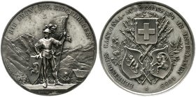 Medaillen
Schützenmedaillen, Schweiz, Interlaken
Silbermedaille 1888 von H. Bovy nach Entwurf von B. Lossier. Bernisches Kantonal-Schützenfest.
vor...