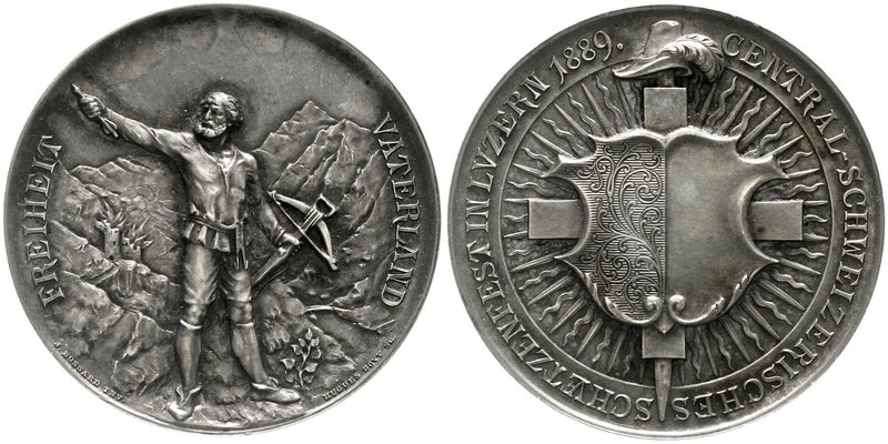 Medaillen
Schützenmedaillen, Schweiz, Luzern
Silbermedaille 1889 a.d. Central-...