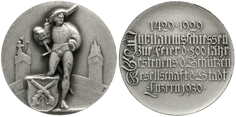 Medaillen
Schützenmedaillen, Schweiz, Luzern
Silbermedaille 1930 a.d. 500 Jahr...