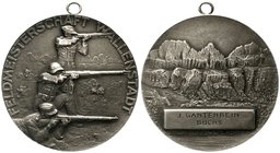 Medaillen
Schützenmedaillen, Schweiz, St. Gallen
Silbermedaille o.J. a.d. Feldmeisterschaft Wallenstadt, graviert "J. Gantenbein Buchs". 50 mm, 48,6...
