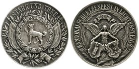 Medaillen
Schützenmedaillen, Schweiz, St. Gallen
Silbermedaille 1897 a.d. Kantonalschützenfest in Lichtensteig, 33 mm, 17,17 g.
vorzüglich/stempelg...