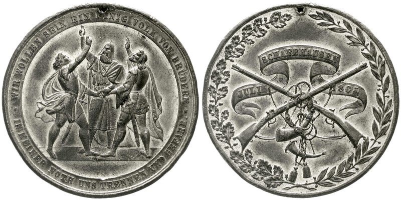 Medaillen
Schützenmedaillen, Schweiz, Uri
Zinnmedaille 1865 a.d. eidgenössisch...