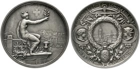 Medaillen
Schützenmedaillen, Schweiz, Winterthur
Silberne Schützenmedaille 1895 a.d. Eidgenössische Schützenfest. 45 mm, 38,69 g.
gutes vorzüglich,...