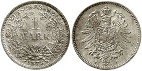 Reichskleinmünzen
1 Mark kleiner Adler
Silber 1873-1887
1875 F. fast prägefrisch