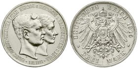 Reichssilbermünzen J. 19-178
Braunschweig
Ernst August, 1913-1916
3 Mark 1915 A. Mit Lüneburg.
gutes vorzüglich, Kratzer