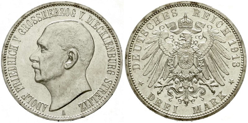 Reichssilbermünzen J. 19-178
Mecklenburg-Strelitz
Adolf Friedrich V., 1904-191...