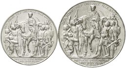 Reichssilbermünzen J. 19-178
Preußen
Wilhelm II., 1888-1918
2 und 3 Mark 1913 Befreiungskrieg.
beide prägefrisch