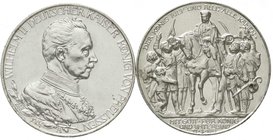 Reichssilbermünzen J. 19-178
Preußen
Wilhelm II., 1888-1918
2 X 3 Mark 1913 Jubiläum und Befreiungskrieg.
beide prägefrisch