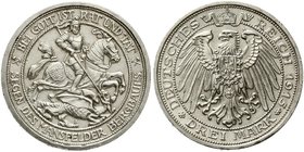 Reichssilbermünzen J. 19-178
Preußen
Wilhelm II., 1888-1918
3 Mark 1915 A. Mansfeld.
fast Stempelglanz, min. Randfehler