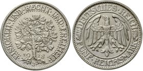 Weimarer Republik
Kursmünzen, 5 Reichsmark Eichbaum Silber 1927-1933
1928 J. vorzüglich