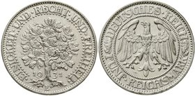 Weimarer Republik
Kursmünzen, 5 Reichsmark Eichbaum Silber 1927-1933
1931 E. fast vorzüglich