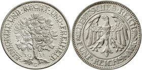 Weimarer Republik
Kursmünzen, 5 Reichsmark Eichbaum Silber 1927-1933
1931 G. gutes vorzüglich